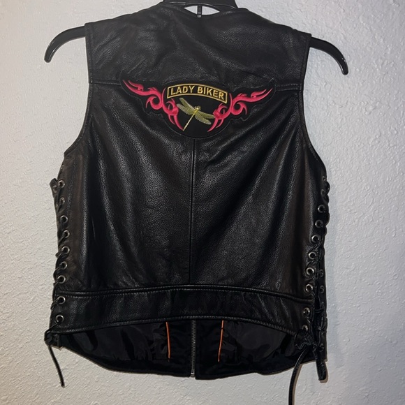 WOMENS FIRST CLASSICS REAL LEATHER VEST SIZE LARGE - Picture 3 of 6